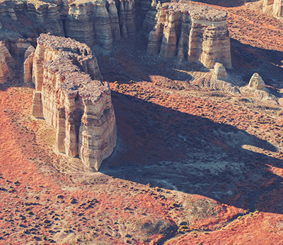 Rental backpacking gear used on canyon terrain